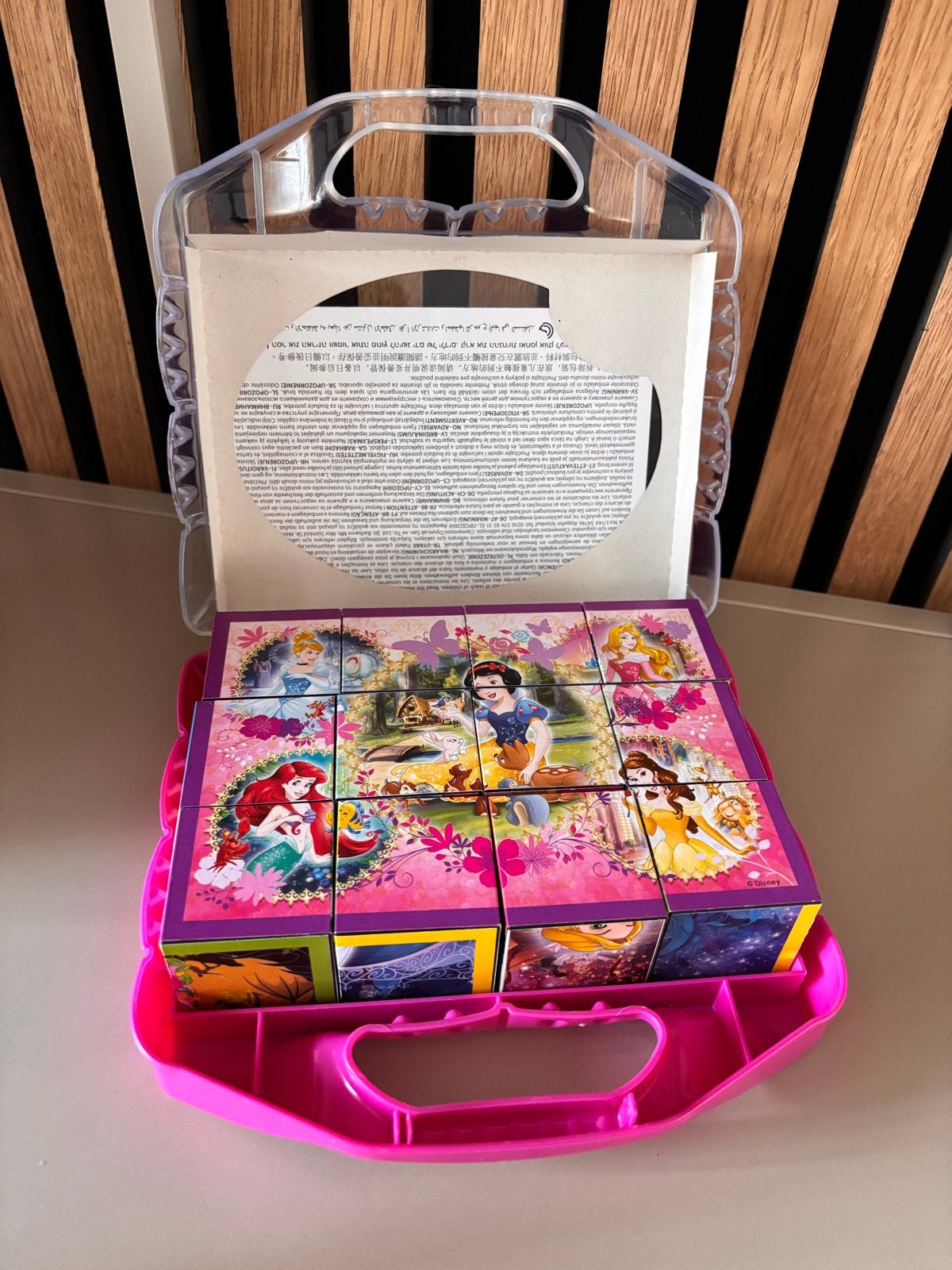 Disney Prinsessen Blokken Puzzel in Handige Koffer, Ophalen, 10 tot 50 stukjes, Gebruikt, 2 tot 4 jaar