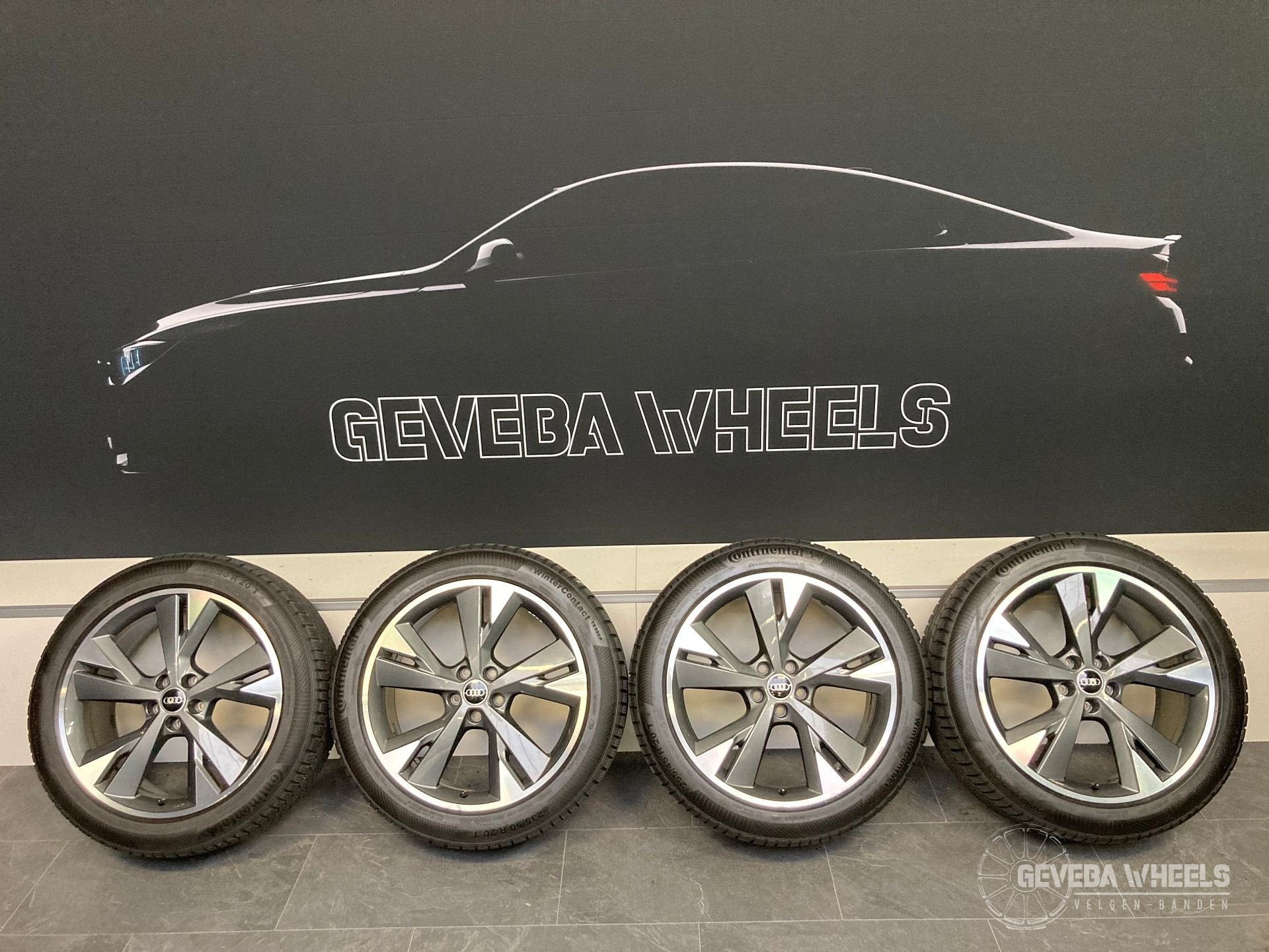 20” originele Audi Q4 etron velgen + winterbanden 5x112  89A, Auto-onderdelen, Banden en Velgen, Gebruikt, -, -, Banden en Velgen