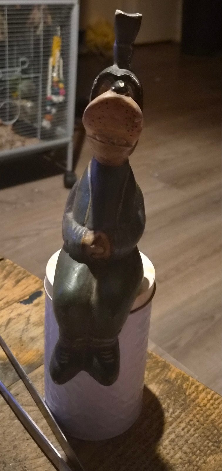 Vintage Houten Goofy Beeld  Handgesneden Shelf Sitter (20 c, Ophalen of Verzenden, Hout