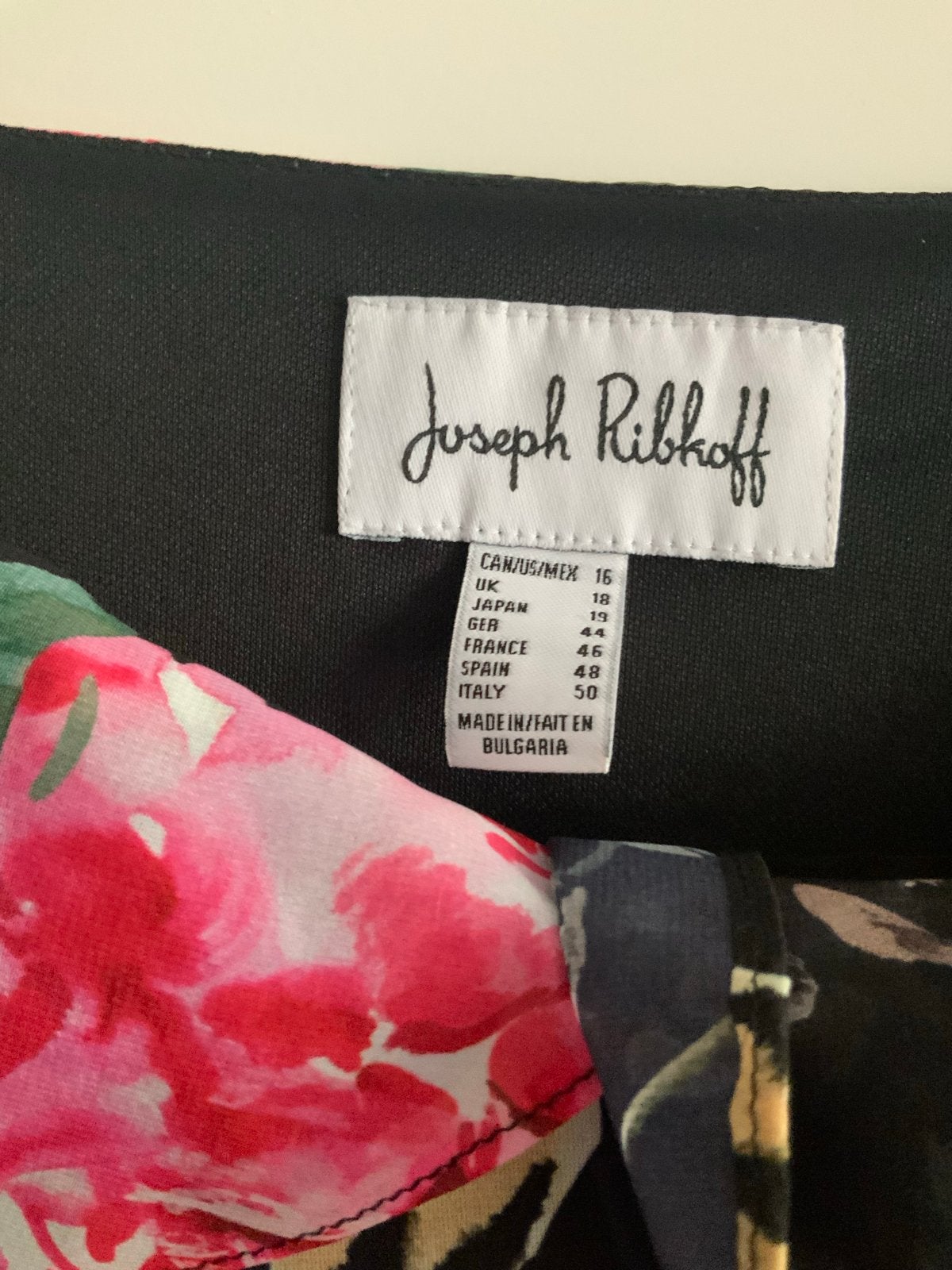 Joseph Ribkoff Zomerjurk met Bloemenprint, Zwart, Maat 46/48 (XL) of groter, Ophalen of Verzenden, Zo goed als nieuw