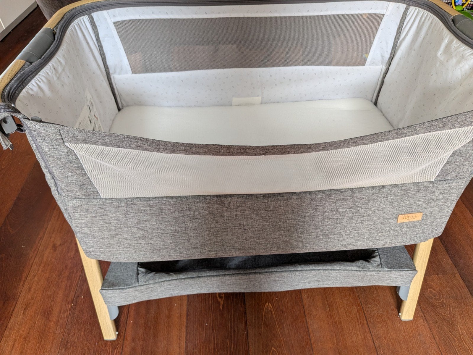 co-sleeper Tutti Bambini/inklapbaar met matras en beddengoed, Ophalen, Gebruikt, Ledikant