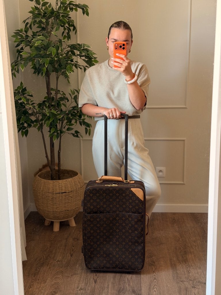 Louis Vuitton Pegase 55 - 1296, 40 tot 60 cm, Gebruikt, Bruin, Minder dan 35 cm