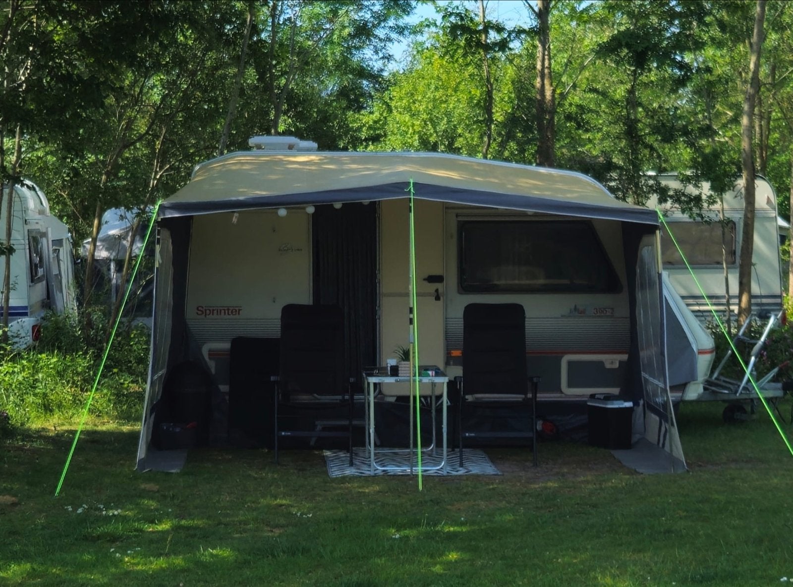 Obelink luifel Maat 6 blauw, Caravans en Kamperen, Tenten, Verzenden, Gebruikt