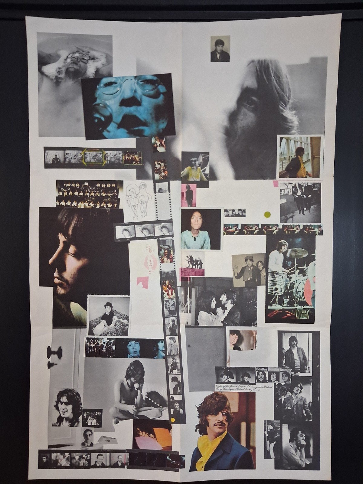 Poster inlay The Beatles White Album - Songteksten, Ophalen of Verzenden, A1 t/m A3, Muziek, Rechthoekig Staand