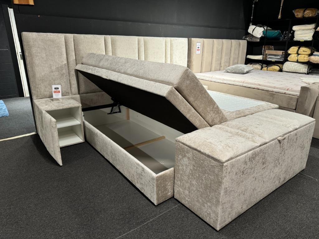 Voorraad | Luxe Bed / Boxsprings Met Opbergruimte - Utrecht, Huis en Inrichting, Ophalen, Info@trendvortex.com, 4131nh, TrendVortex