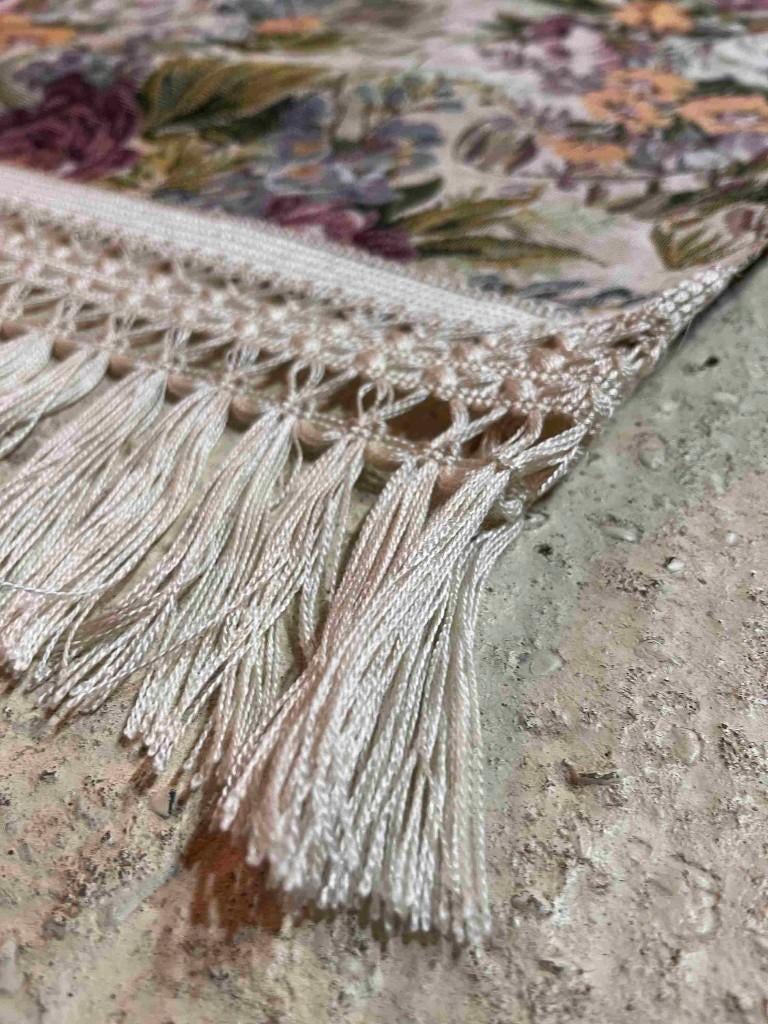 Vintage brocante sprei foulard bloemen 165/146, Gebruikt, Etten-Leur, DJT@dejuistetoon.eu, Ophalen of Verzenden