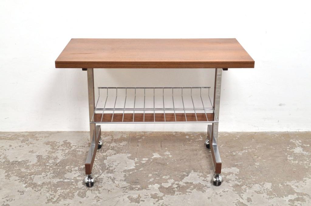 Vintage lectuurmeubel tafeltje tafel meubel op wielen, Gebruikt, Ophalen of Verzenden, 75 cm of meer, 60 cm of meer