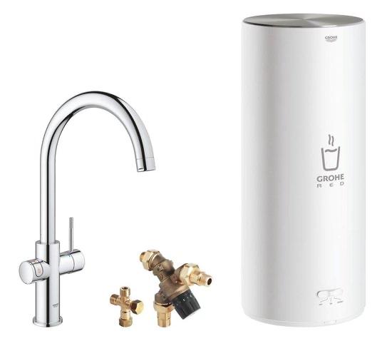 Grohe Red Touch 3 in 1 Kokend Water Kraan (4Liter), Minder dan 50 cm, Wit, Ophalen of Verzenden, Zo goed als nieuw
