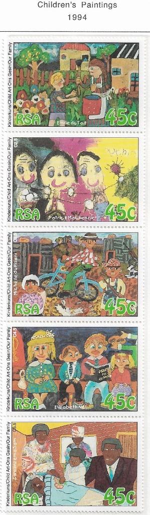 ZUID-AFRIKA Strip/serie Kinderkunst 1994, Ophalen of Verzenden, Zuid-Afrika, Postfris