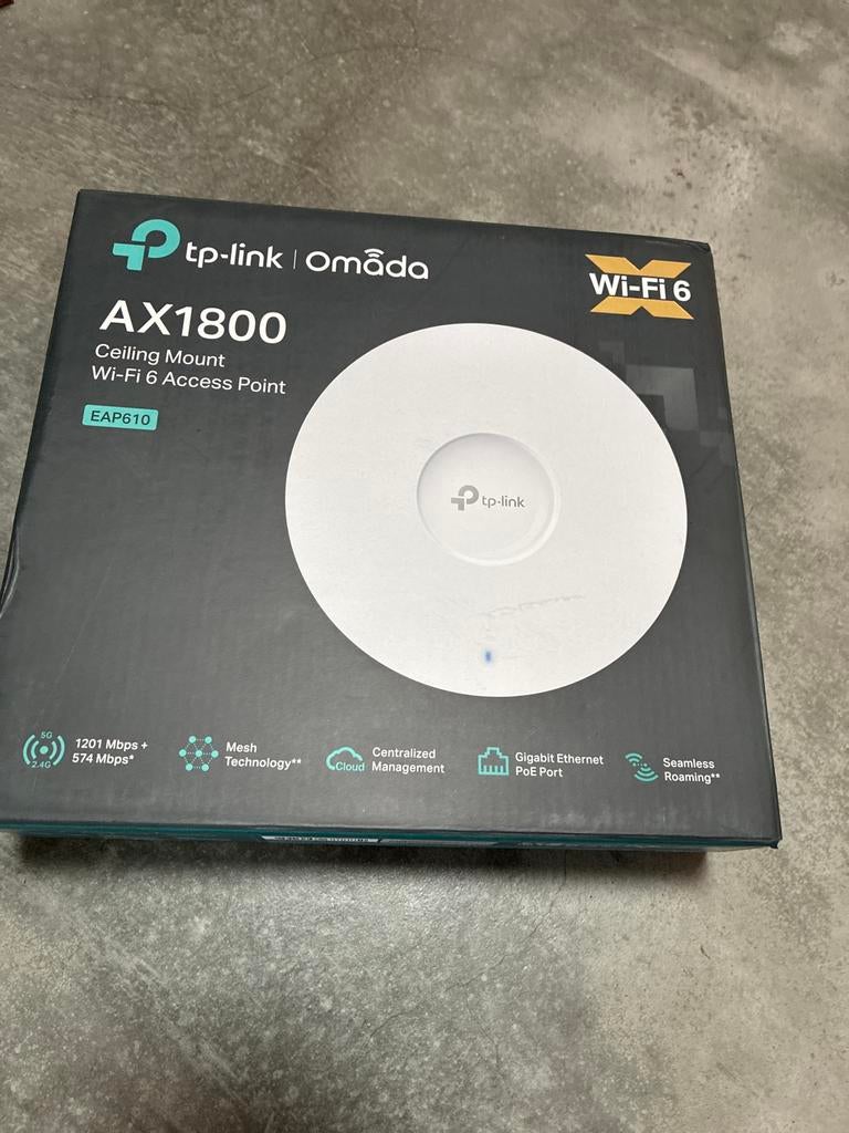 TP-Link Omada AX1800 WiFi 6 Access Point - Nieuw in doos, Computers en Software, Accesspoints, Ophalen of Verzenden, Zo goed als nieuw
