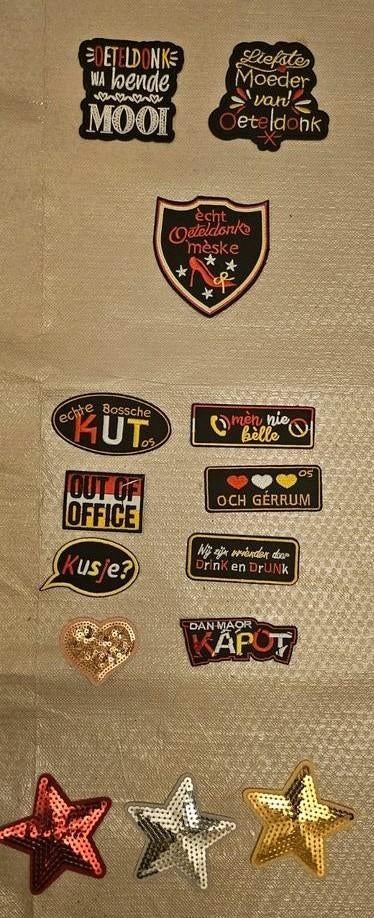 Carnaval emblemen / patches, Carnaval, Zo goed als nieuw, Kleding, Ophalen