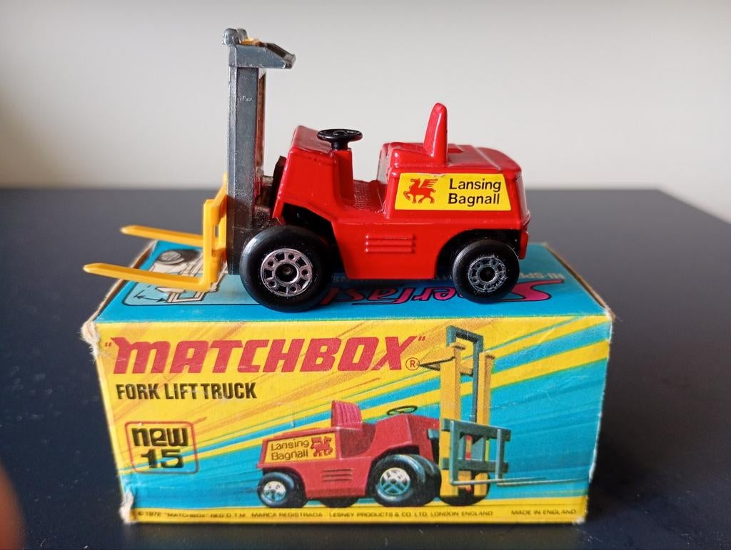 Lesney Matchbox Superfast #15 Fork lift Truck in doosje, Hobby en Vrije tijd, Ophalen of Verzenden, Zo goed als nieuw, Bus of Vrachtwagen