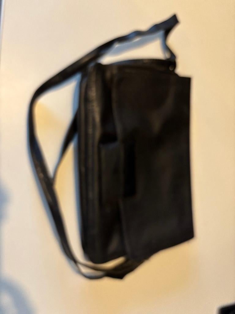 La Moda lederen handtas, Ophalen of Verzenden, Zwart, Handtas