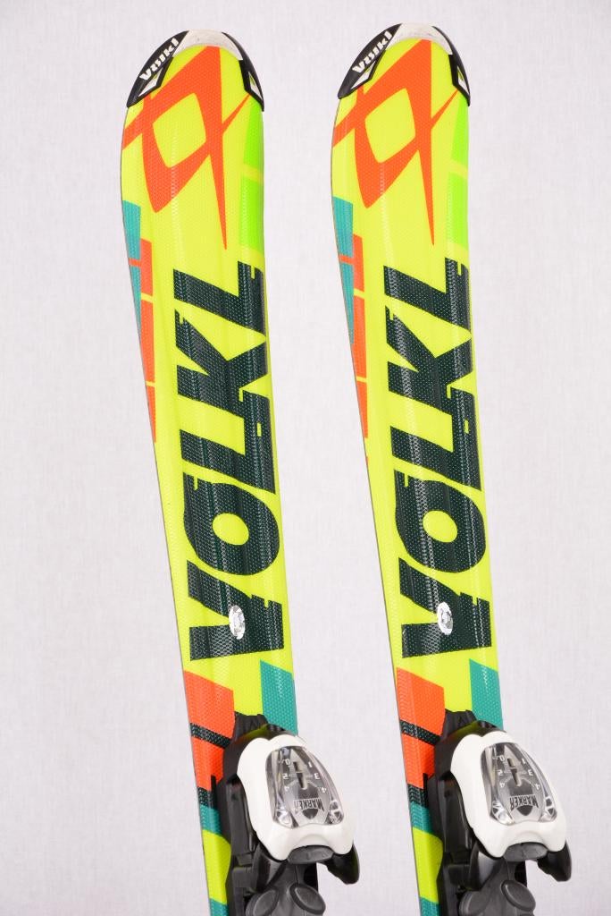 130 140 kinder ski's VOLKL RACETIGER SL yellow, Sport en Fitness, Skiën en Langlaufen, Overige merken, Gebruikt, 100 tot 140 cm