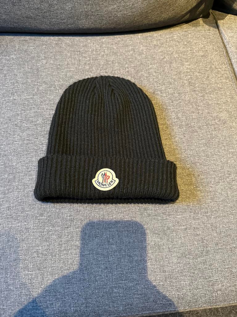 Moncler Muts Zwart, Ophalen of Verzenden, Zo goed als nieuw, Muts