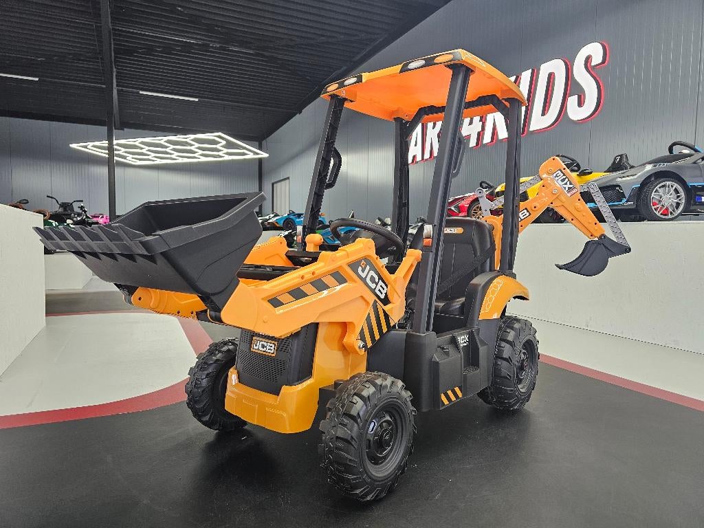 Kindertractor JCB - afstandsbediening - graaf/shovel 12 volt