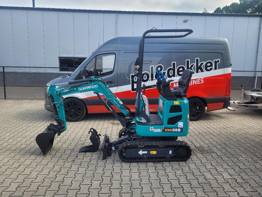 Sunward swe08b nieuw bj 2024 minigraver cw00, Ophalen of Verzenden, Graafmachine