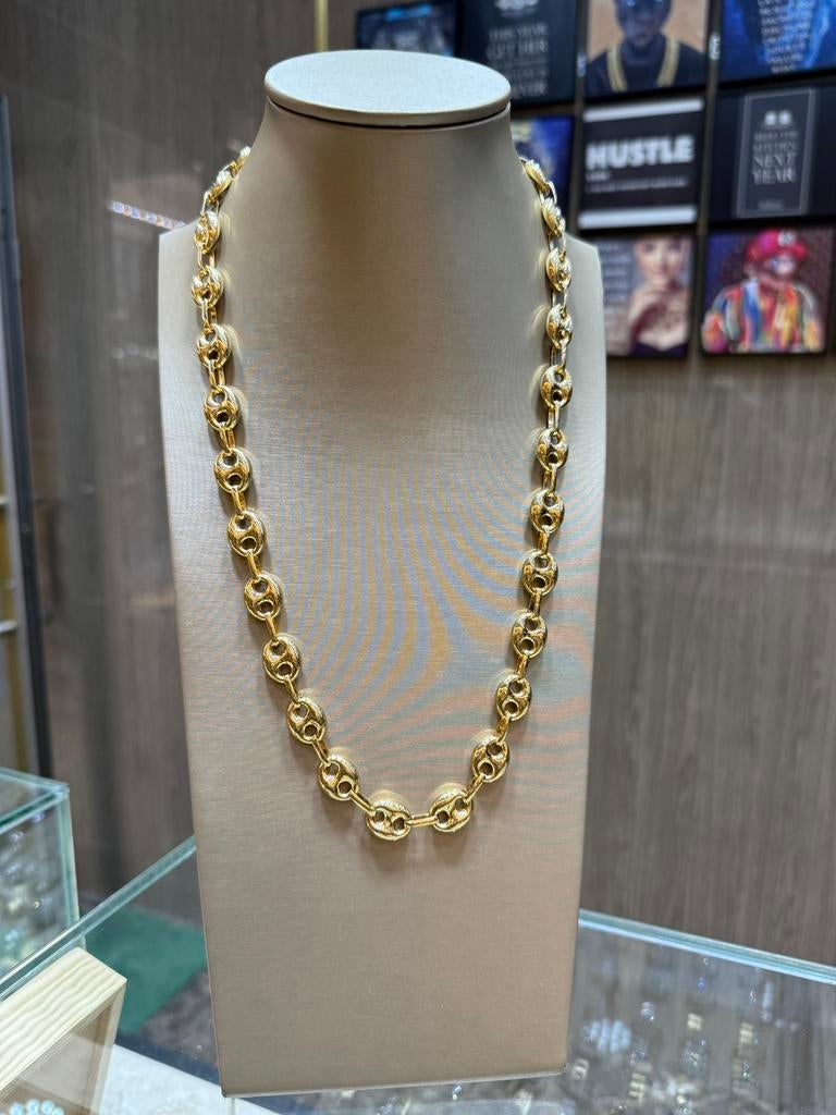 18KT Goud - 51.2 Gram - Ketting - GRAIN DE CAFE, Ophalen, Nieuw, Goud, Goud