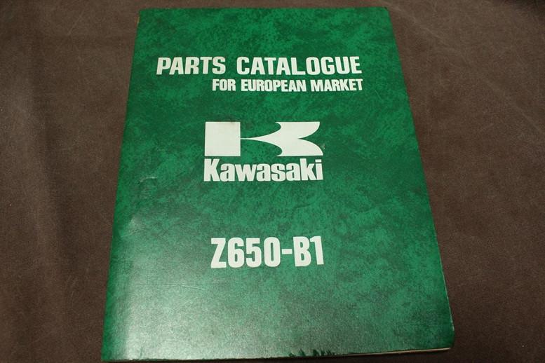 Kawasaki Z650-B1 1976 motorcycle parts catalogue, Motoren, Handleidingen en Instructieboekjes, Kawasaki, Ophalen of Verzenden