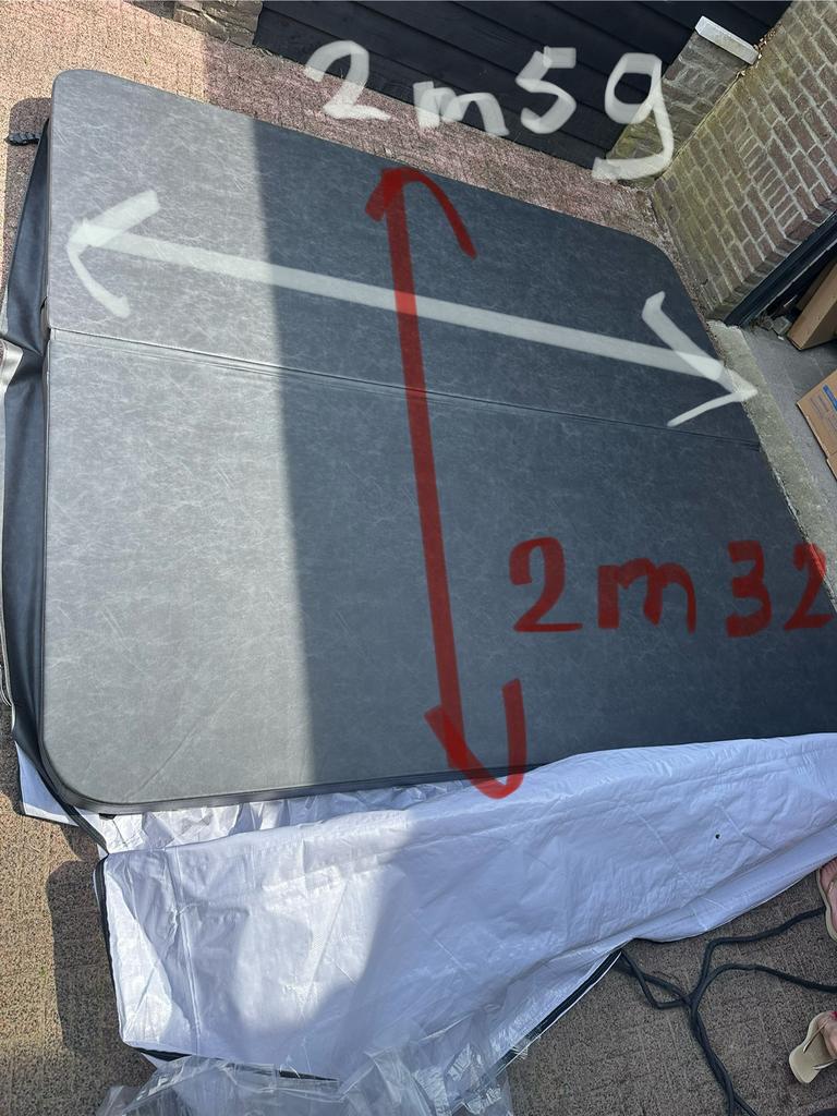 Jacuzzi COVER 259cmx232cm grijs en meer afmetingen NIEUW!, Tuin en Terras, Bubbelbaden en Hottubs, Zo goed als nieuw, Ophalen of Verzenden