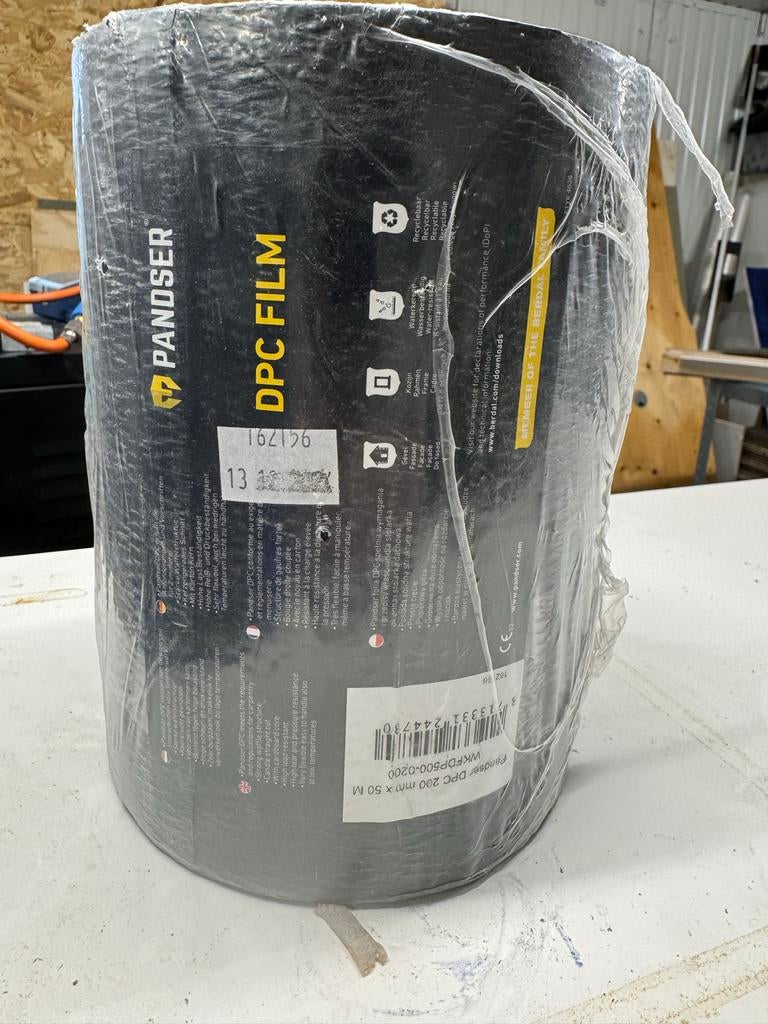 Dpc folie nieuwe rol 20cm breed 50m lang, Doe-het-zelf en Verbouw, Zeil en Folie, Ophalen of Verzenden, Nieuw, Folie