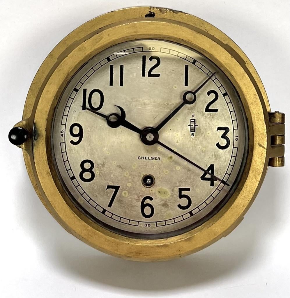 1285. Scheepsklok, Chelsea Clock Co. 20e eeuw, Antiek en Kunst, Ophalen of Verzenden