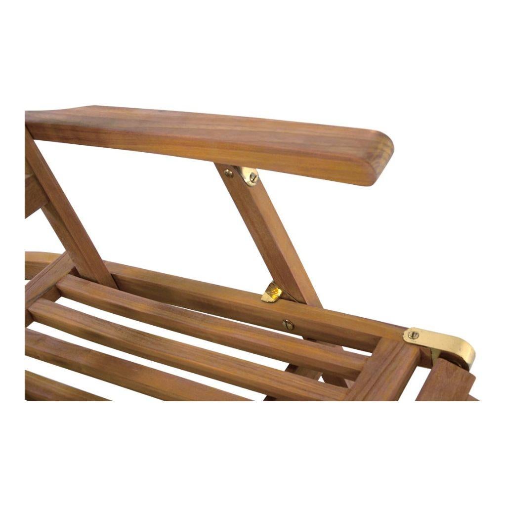 Deckchair teakhout verstelbaar en inklapbaar, Ophalen of Verzenden, Nieuw, Teakhout, Inklapbaar