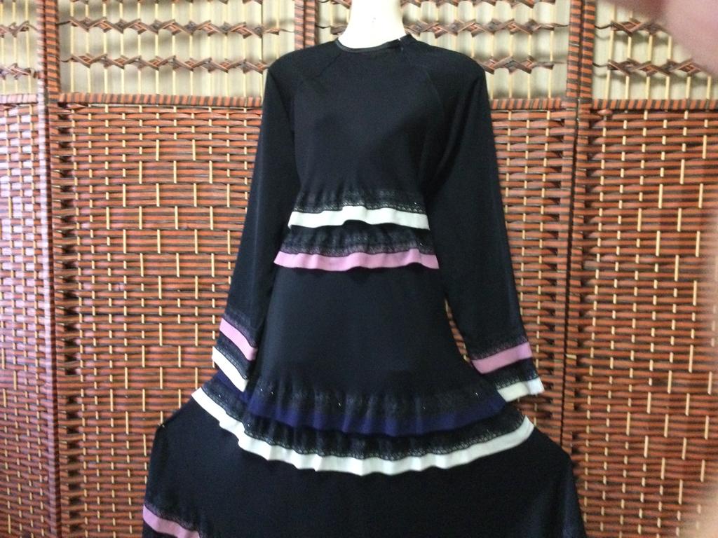 Abaya/jurk, Zwart, Nieuw, Onder de knie, Ophalen
