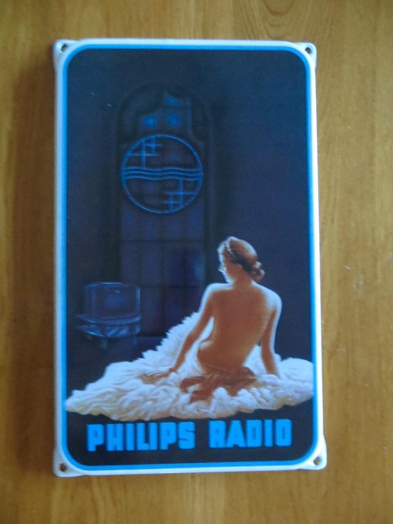 Philips radiobord, Ophalen of Verzenden, Zo goed als nieuw, Reclamebord