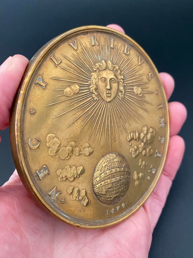 Grote Bronzen Medaille Lodewijk XIV - 1674, Postzegels en Munten, Ophalen of Verzenden, Brons, Buitenland