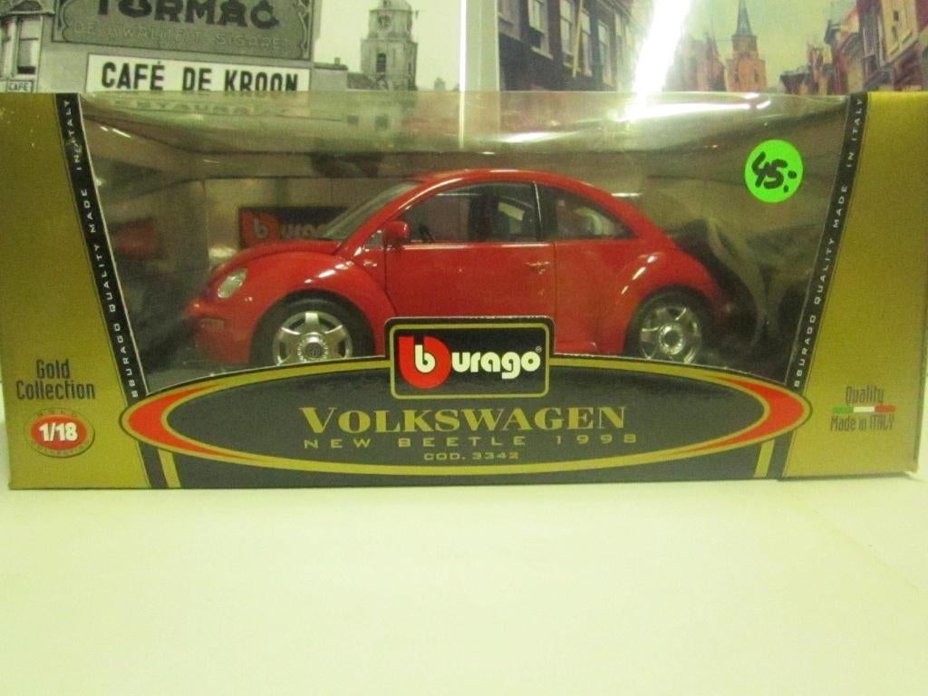 VOLKSWAGEN NEW BEETLE 1998, Hobby en Vrije tijd, Modelauto's | 1:18, Ophalen of Verzenden, Nieuw, Auto, Bburago