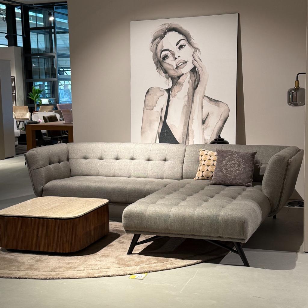 japandi hoekbank stof taupe grijs zen lifestyle 1499,-, Japandi, 250 tot 300 cm, Hoekbank, Nieuw