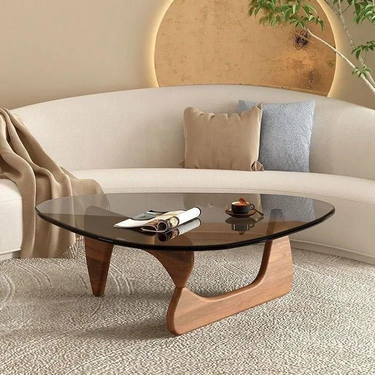 Wagner Salontafel zwart glas houten frame, Ophalen of Verzenden, Nieuw, Glas