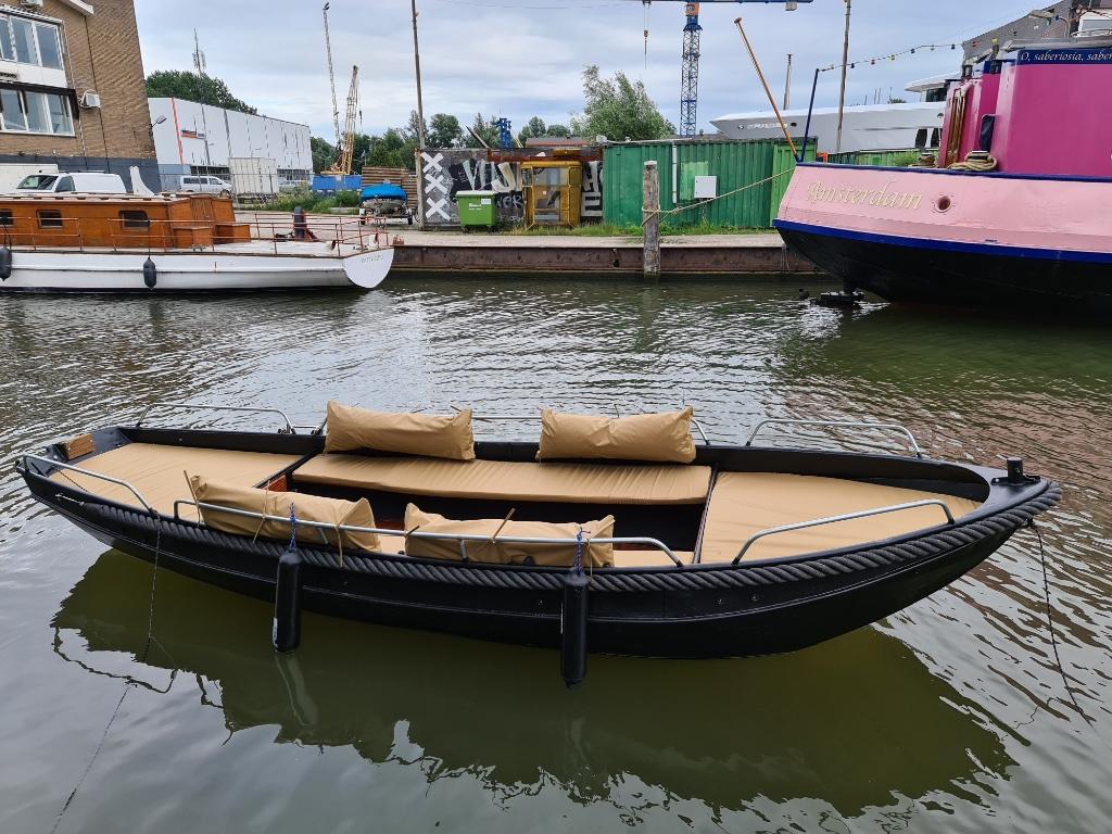 Schitterende stalen grachtenbootjes en sloepjes in Amsterdam, Ophalen of Verzenden, Zo goed als nieuw, Staal, Met motor