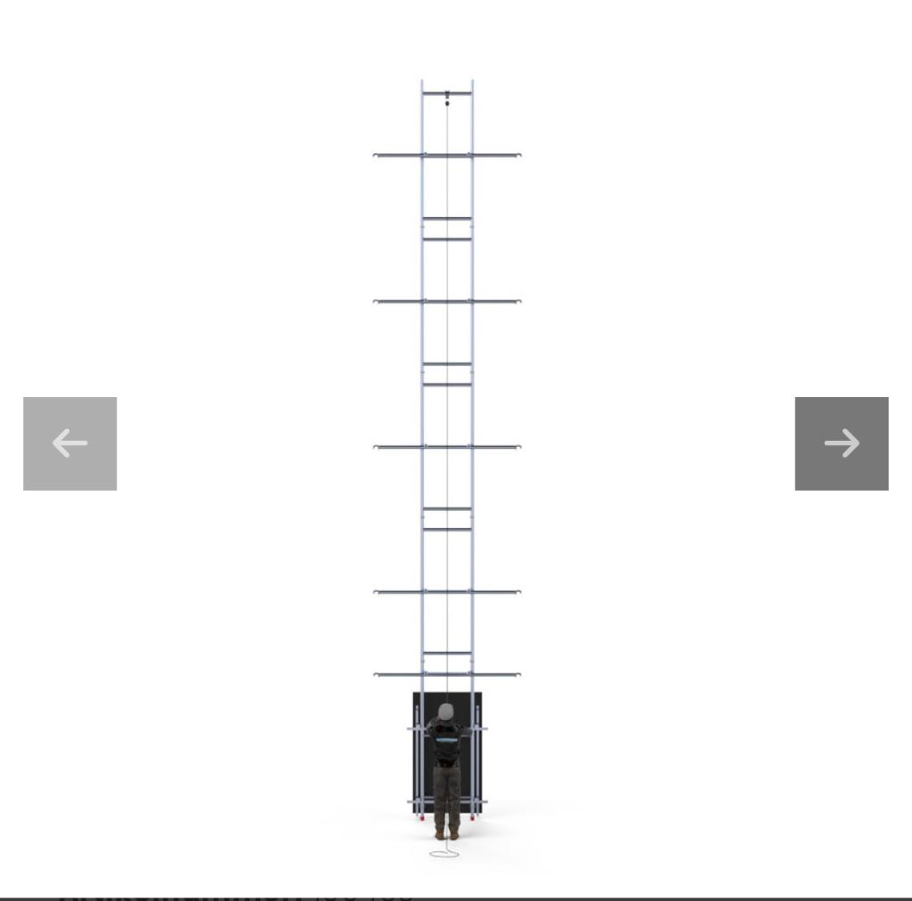 Euroscaffold Solarlift (touw) - 10.20m werkhoogte - L250cm, Ophalen, Zo goed als nieuw, Overige typen, Minder dan 2 meter