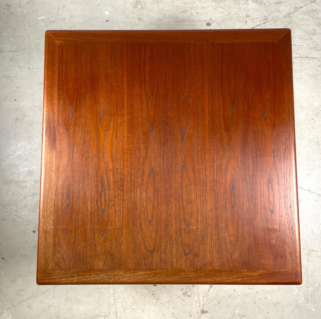 Deense teak bijzettafel, Glostrup, Gebruikt, 55 tot 75 cm, Hout, Ophalen