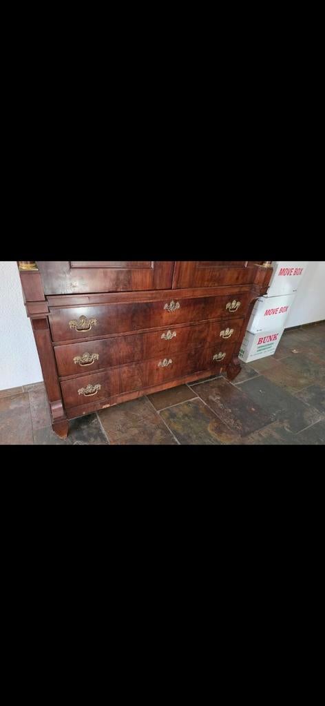 Mooi mahonie hekjes kabinet €250, Antiek en Kunst, Antiek | Meubels | Kasten, Ophalen