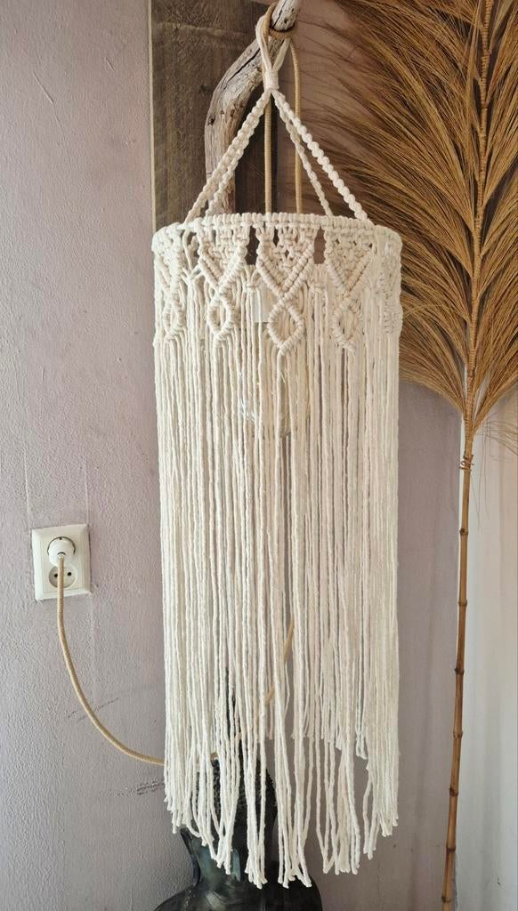 Macrame lampenkap., Ophalen of Verzenden, Zo goed als nieuw