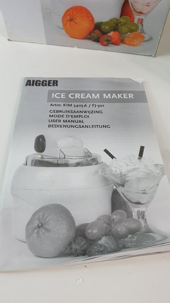 Aigger KIM5405A Ice Cream Maker, ijsmachine, als nieuw! 1A11, Tweedehands verkoop, Tweedehands verkoop, Gebruikt, Ophalen of Verzenden