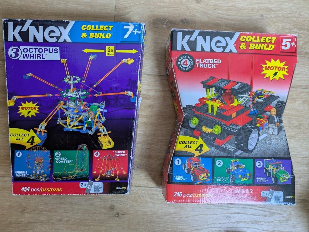 K'NEX Octopus Whirl en flatbed truck, Ophalen of Verzenden, Gebruikt, K'nex