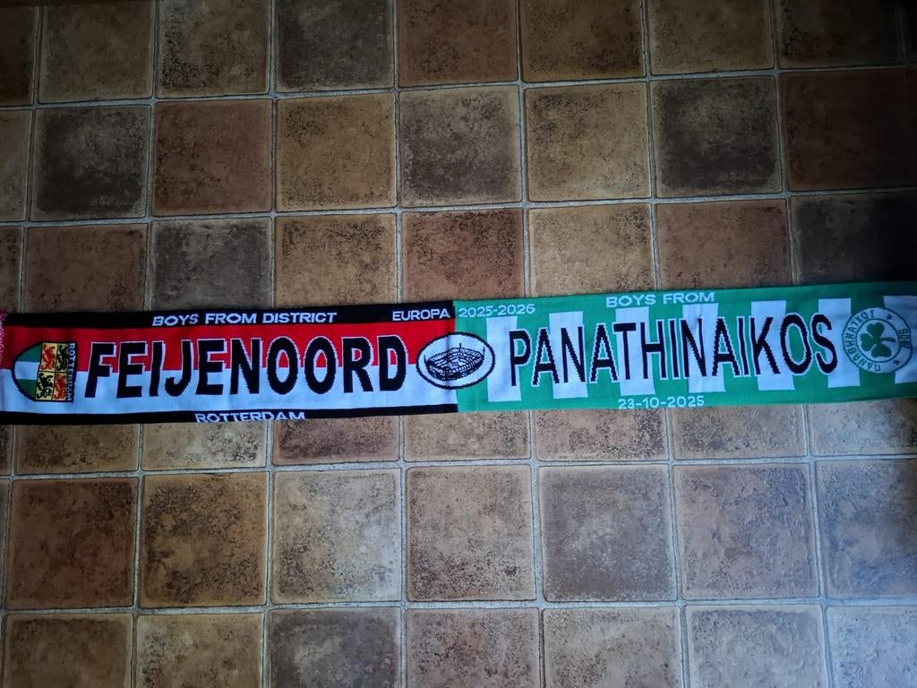 Feyenoord - Panathinaikos sjaal, Nieuw, Verzenden, Nieuw, Feyenoord, Vaantje of Sjaal