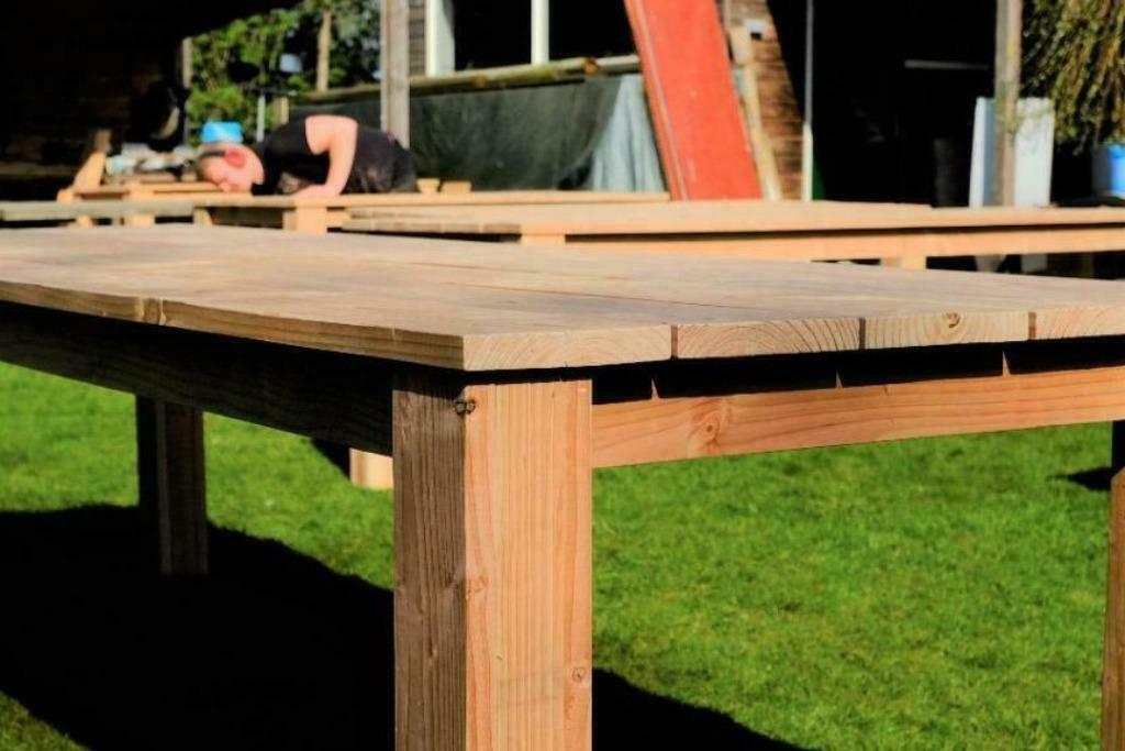 Tuintafel Douglas Hout | Van 1 tot 5 meter lang | Blokpoot, Eettafel, Meer dan 8 zitplaatsen, Nieuw, Ophalen of Verzenden