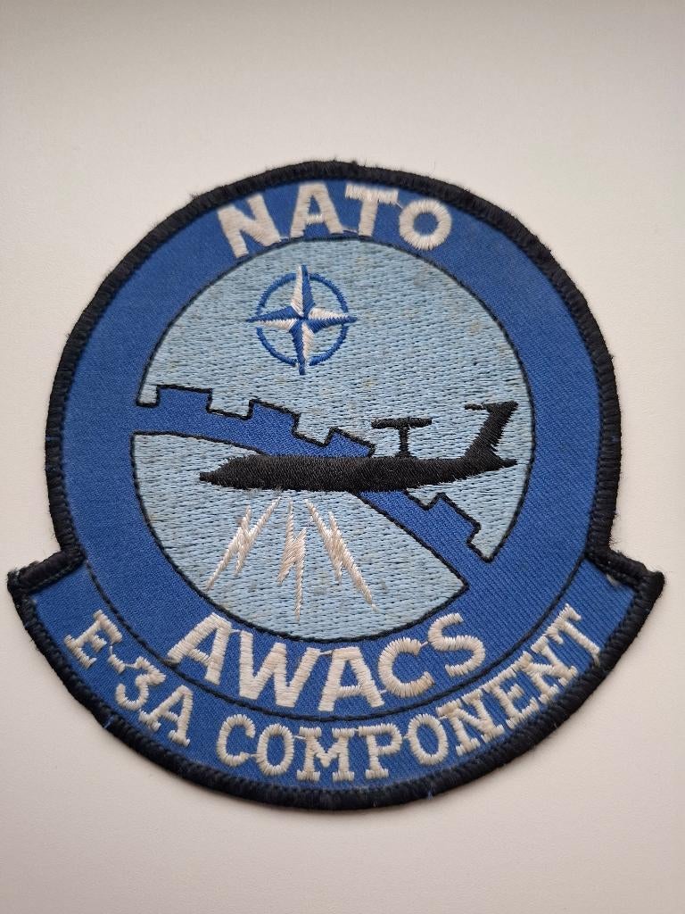 NATO AWACS E-3A patches, Ophalen of Verzenden, Gebruikt, Patch, Badge of Embleem