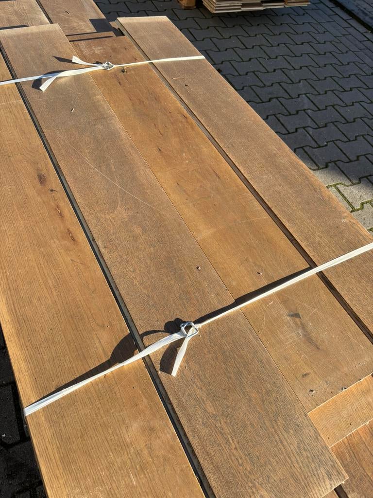 30 m2 eiken multivloer. 19 cm breed 2 cm dik 5mm, 2e hands, Gebruikt, 2e hands, 10 m² of meer