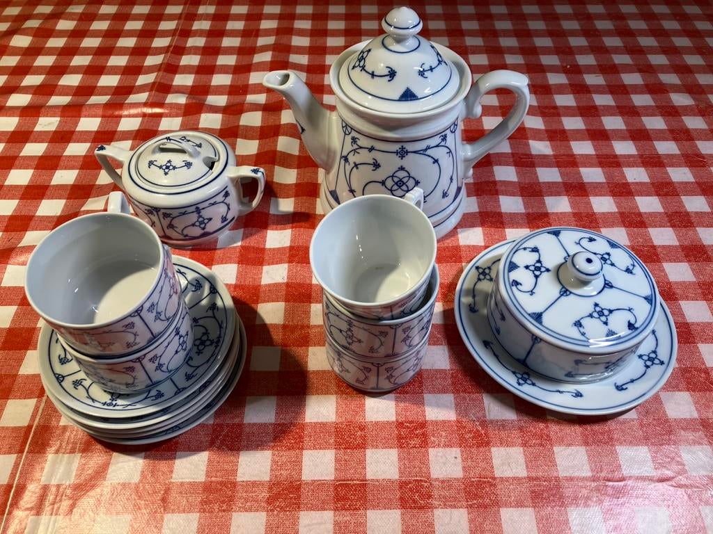Saksisch blauw Jager servies, Huis en Inrichting, Keuken | Servies, Ophalen, Porselein, Overige stijlen, Kop(pen) en/of Schotel(s)