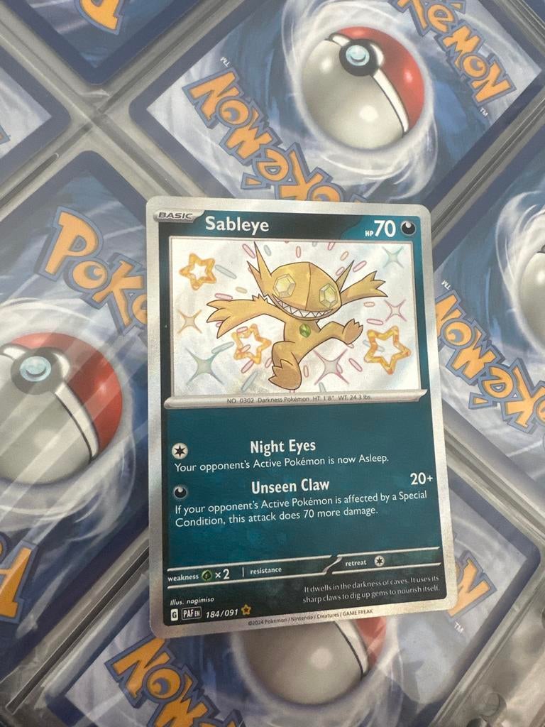 Sableye 184/091 - Pokémon kaart, Ophalen of Verzenden, Zo goed als nieuw, Losse kaart, Foil