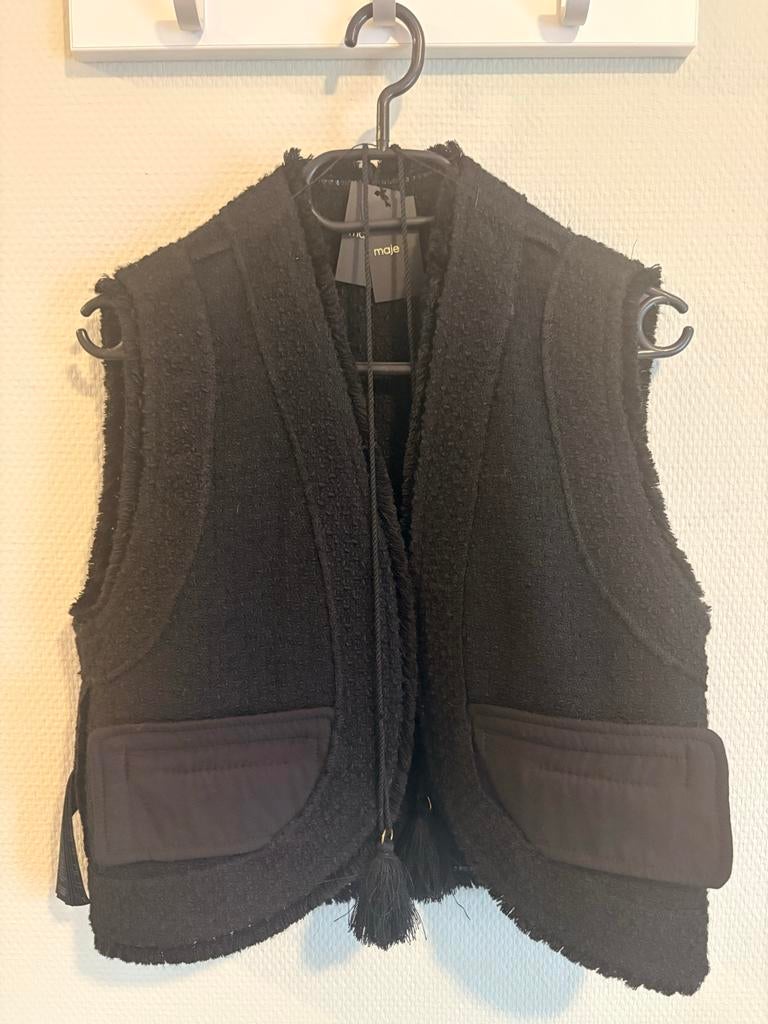 Maje Mouwloze Blazer - Nieuw met kaartje!, Ophalen of Verzenden, Nieuw, Maat 36 (S), Zwart