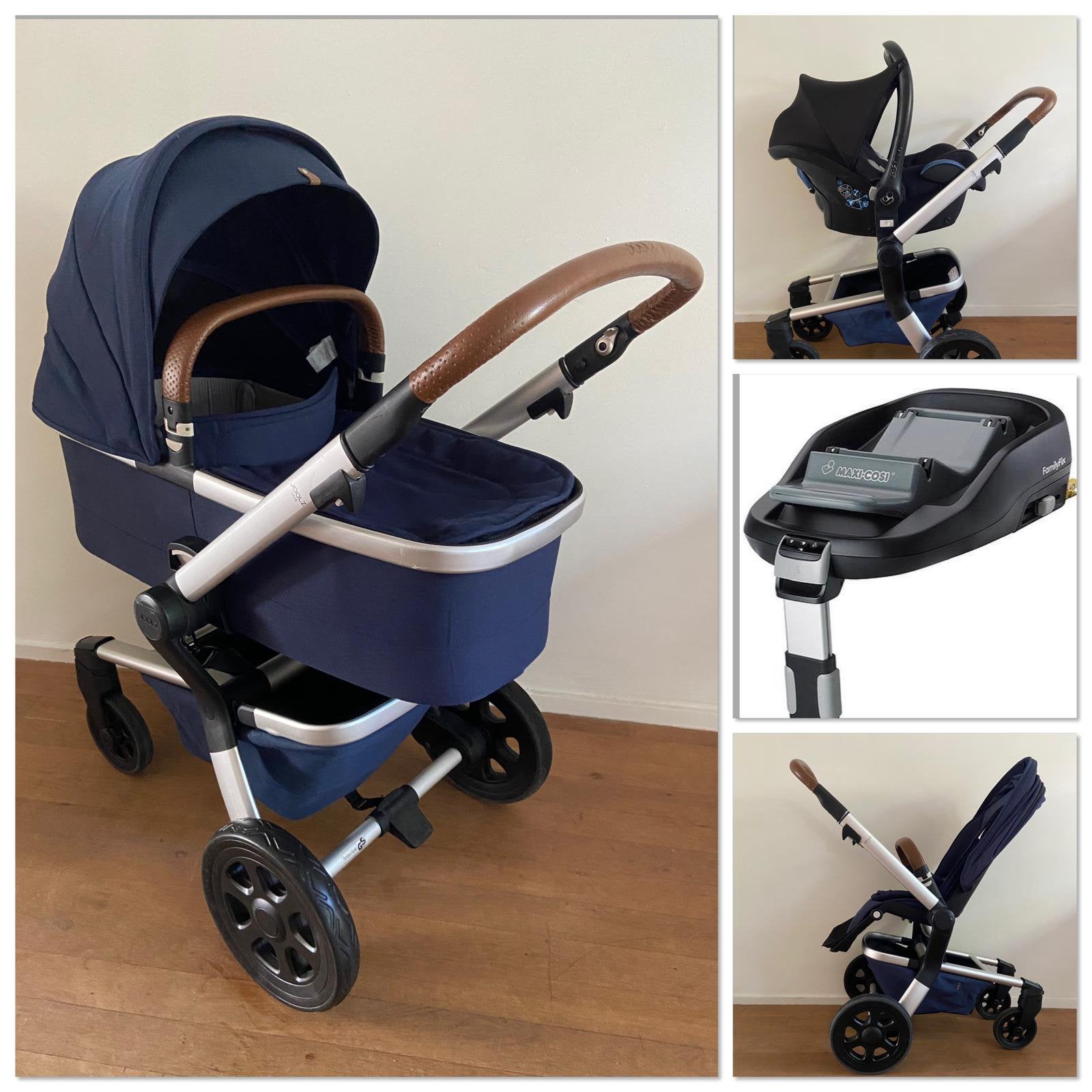 ALS NIEUW Joolz 4-in-1 COMPLEET MaxiCosi met Autobase Isofix, Ophalen, Zo goed als nieuw, Overige merken, Verstelbare duwstang