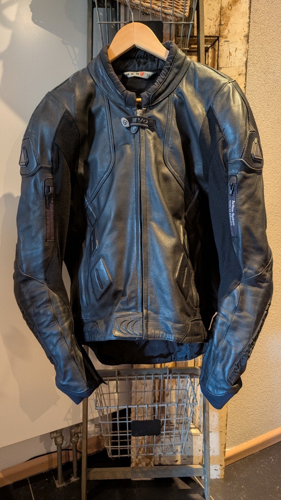 Evolution leren motorjas en broek (combipak), Motoren, Kleding | Motorkleding, Evolution, Ophalen of Verzenden, Tweedehands, Heren