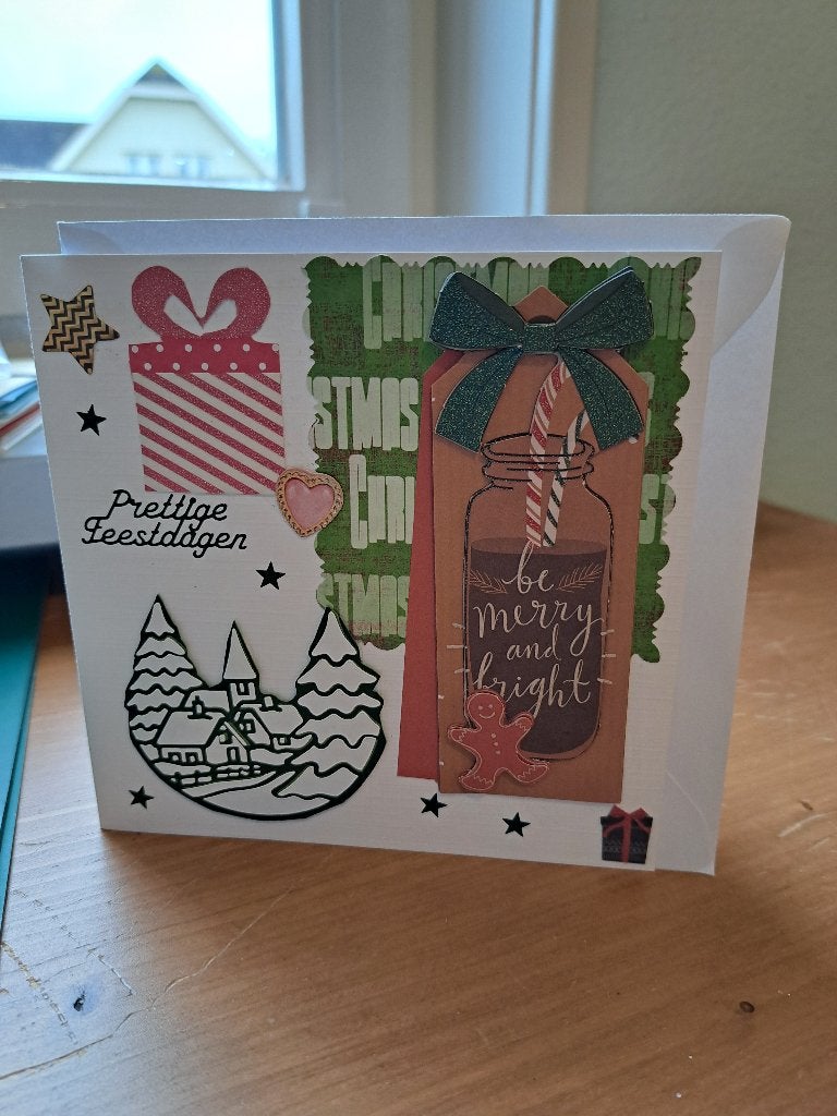 kerst kaart nr 20 met envelop, Ophalen of Verzenden, Nieuw, Kerst